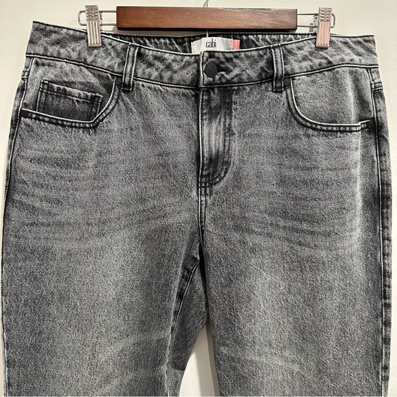 CAbi 100% Boyfriend Jeans Smoke Grey Acid Wash 4329 Size 10 Cotton Women - Picture 6 of 11